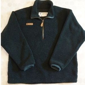 COLUMBIA hunter green pullover w/pockets